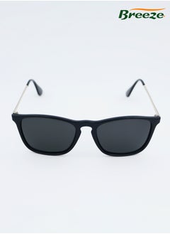 Breeze Polarized Sunglasses for men and women Eye UV protection Retro frame Black eyewear  - Image 1