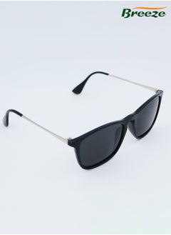 Breeze Polarized Sunglasses for men and women Eye UV protection Retro frame Black eyewear  - Image 2