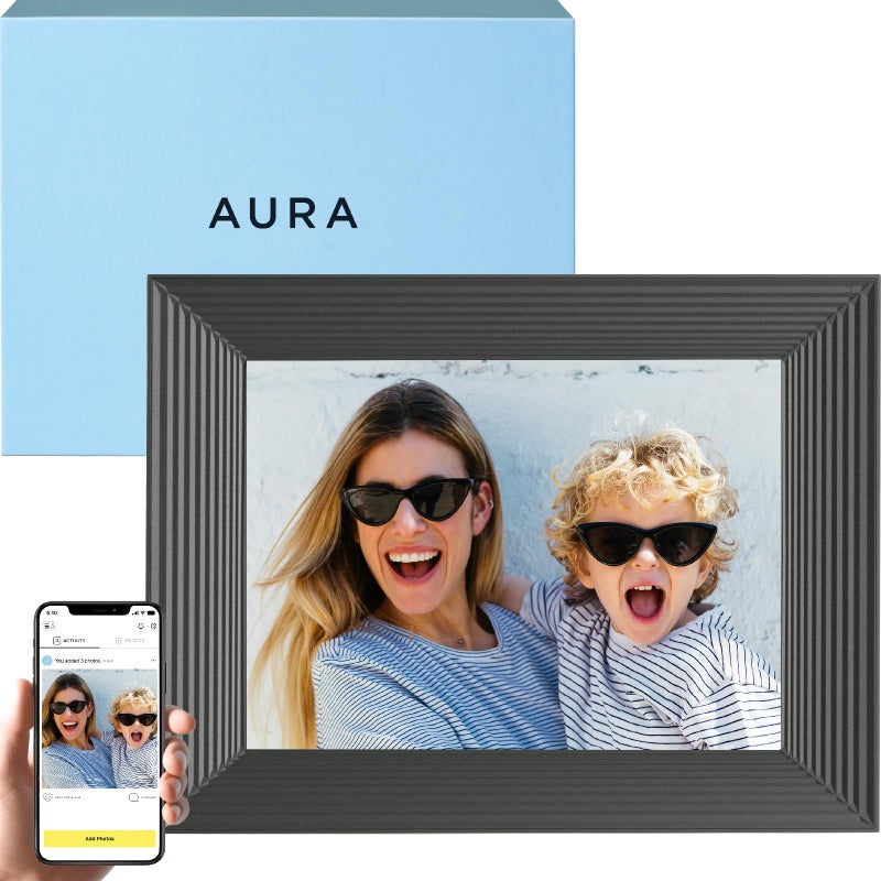 AURA Aura Mason WiFi Digital Picture Frame | Wirecutter's Best Digital Frame for Gifting | Send Photos from Your Phone | Quick, Easy Setup in Aura App | Free Unlimited Storage | Black  - Image 1