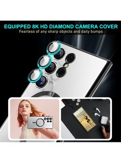 BORTONY Galaxy S24 Ultra Magsafe Case Support Wireless Charging Clear Magnetic Case Camera Lens Protection Anti Scratch Shockproof Case Compatible with Samsung Galaxy S24 Ultra Case Cover 6.8 inch  - Image 4