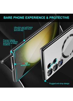 BORTONY Galaxy S24 Ultra Magsafe Case Support Wireless Charging Clear Magnetic Case Camera Lens Protection Anti Scratch Shockproof Case Compatible with Samsung Galaxy S24 Ultra Case Cover 6.8 inch  - Image 5