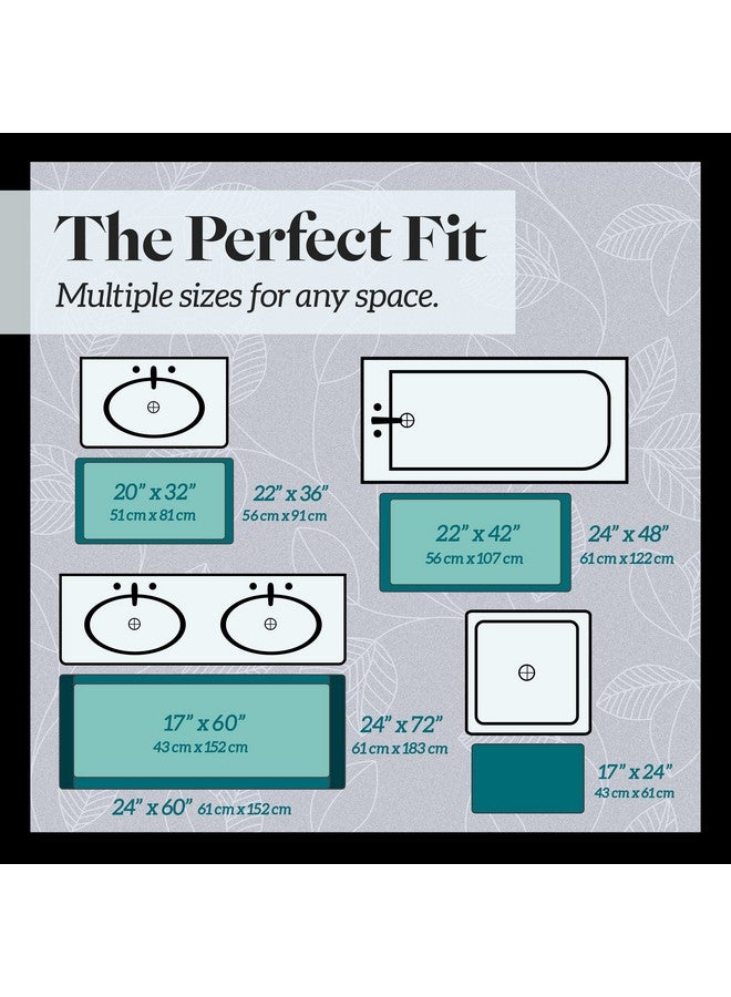 Genteele Memory Foam Bath Mat Non Slip Absorbent Super Cozy Velvet Bathroom Rug Carpet (20 inches X 32 inches, Grey) - Image 2