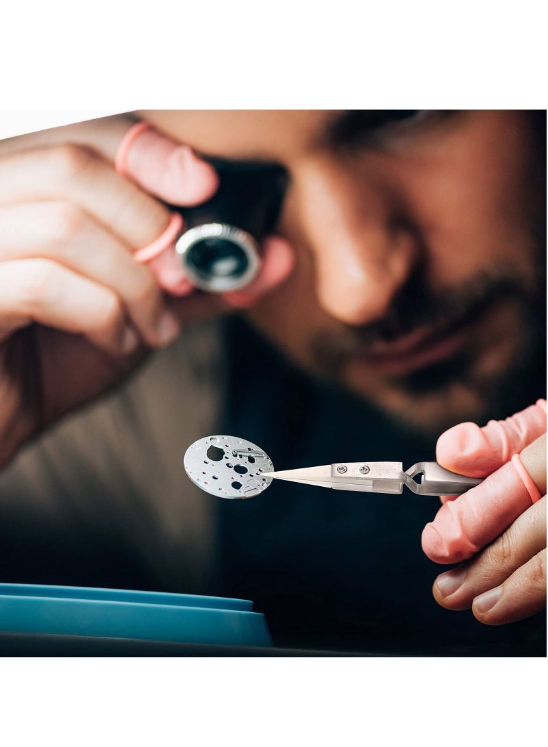 3 Pcs Ceramic Tweezers Stainless Steel Reverse Tweezers Heat Resistant Non Conductive Ceramic Tweezers for Precision Electrical Operation Silver Tone - Image 5