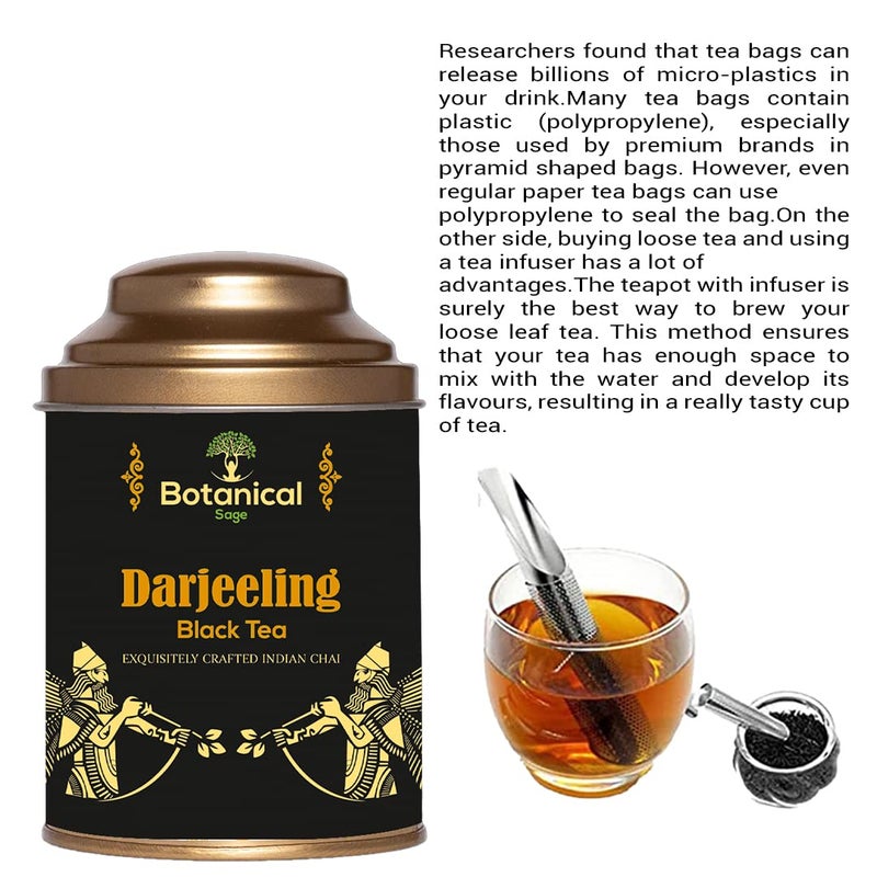 Botanical Sage- Darjeeling Black Tea 100g With Free Tea Infuser | Selected | Luxury Tea - Image 2