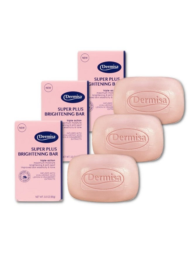 ديرميسا صابونة ديرميسا سوبر بلس لتفتيح البشرة | بحمض الهيالورونيك ومستخلص الليمون والتوت البري | خالية من البارابين والكبريتات | ٨٩ غرام | عبوة من ٣ قطع - Image 1
