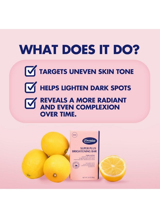 ديرميسا صابونة ديرميسا سوبر بلس لتفتيح البشرة | بحمض الهيالورونيك ومستخلص الليمون والتوت البري | خالية من البارابين والكبريتات | ٨٩ غرام | عبوة من ٣ قطع - Image 3
