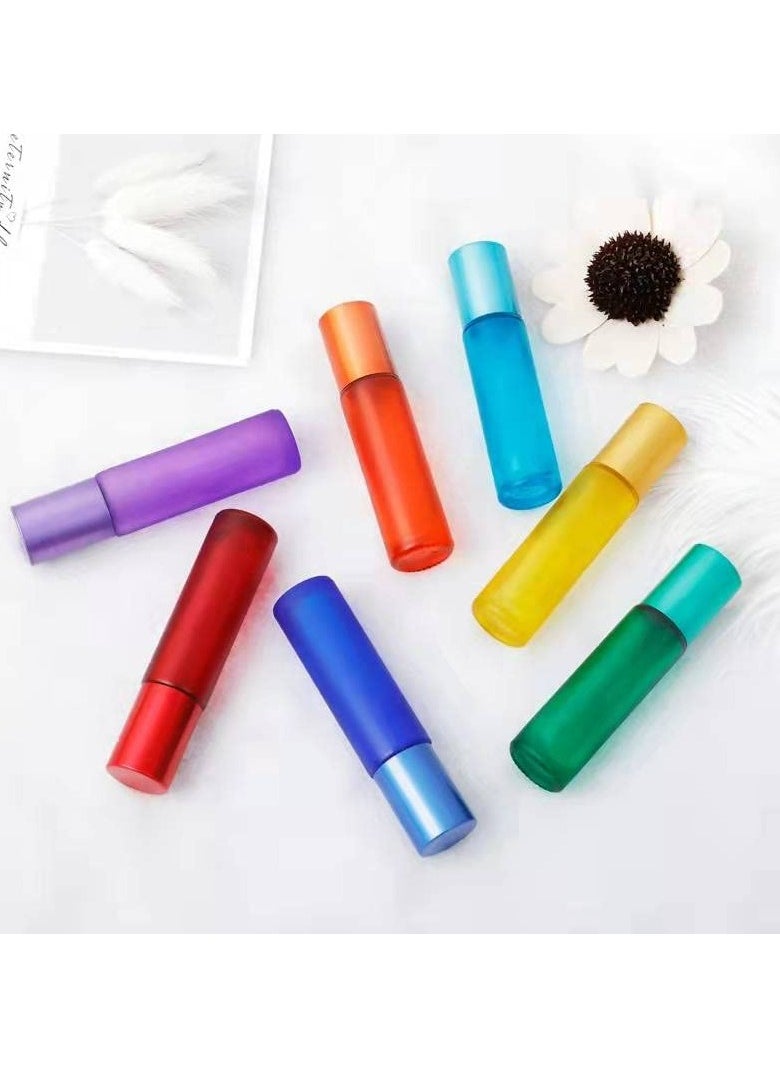 Oasisgalore - Portable Refillable Rollerball Perfume Bottle, Empty DIY Roll-on Bottle for Travel, Colorful Design - Image 1