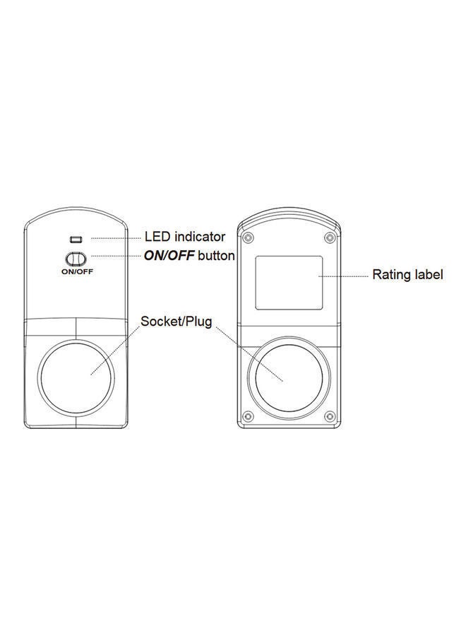 NIBEMINENT Plug-In Socket with LED Indicator White  - Image 3