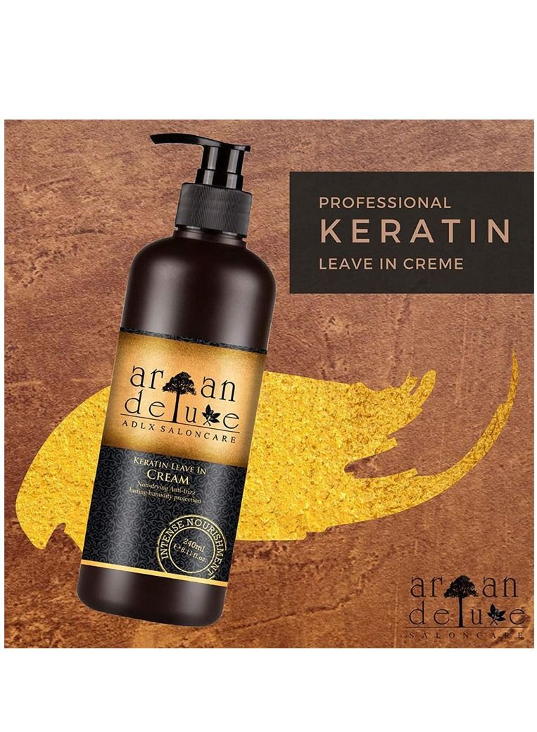 argan de luxe Keratin Leave In Hair Cream 240ml - Image 5
