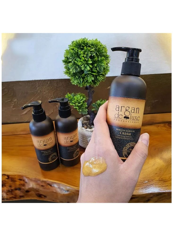 argan de luxe Keratin Leave In Hair Cream 240ml - Image 3