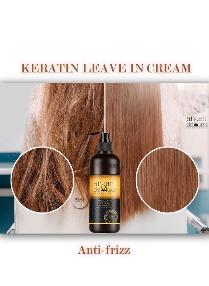 argan de luxe Keratin Leave In Hair Cream 240ml - Image 4