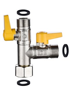 SYOSI Brass Water Diverter 3 Way Shower Diverter Valve T Adapter Shower Head Shut-Off Valve for Showerhead and Shower Arm  - Image 1