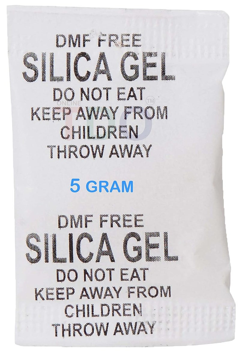 TDO TDO Silica Gel 5 Gm Pouch 200 Pcs Pack Moisture absorbents Dehumidifier Silica Gel Bags for Moisture Room Cupboard Kitchen ShoeWardrobeEtc