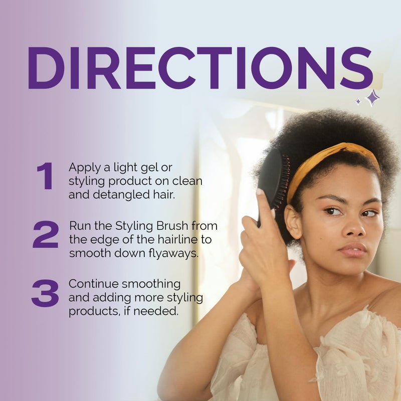 Curl Keeper Styling Brush - Gently Distributes Products and Oils from Roots, Deep Bristles for Thick Hair - Lightweight Hair Accessory - Image 5