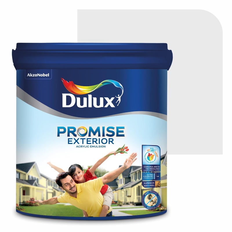 Dulux Promise Exterior Emulsion Paint (1L, Crystal)Ideal for exterior wall paint, smooth finish, anti-peel & anti-crack, perfect for dry to moderate climates, 3-year warranty - Image 4