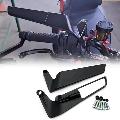 Auto Pearl Motorcycle Wing Mirrors Set Adjustable Rotating Rear View Mirror Stealth Wind Wing Side compatible with Pulsar N160 (Pack of 2) - Image 4