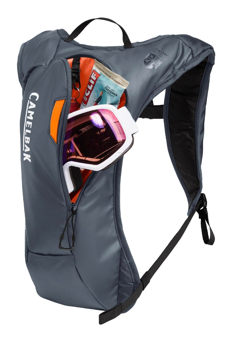 CamelBak Zoid Snow Hydration Pack 70oz, Grey/Orange - Image 5