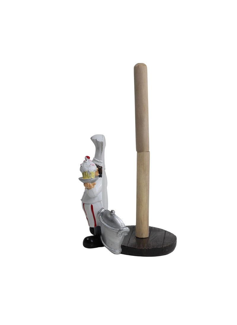 Wonderland - Wonderland Chef with Cake Tissue Roll (Home Decor, Kitchen Decor, Chef Figurine) - Image 1