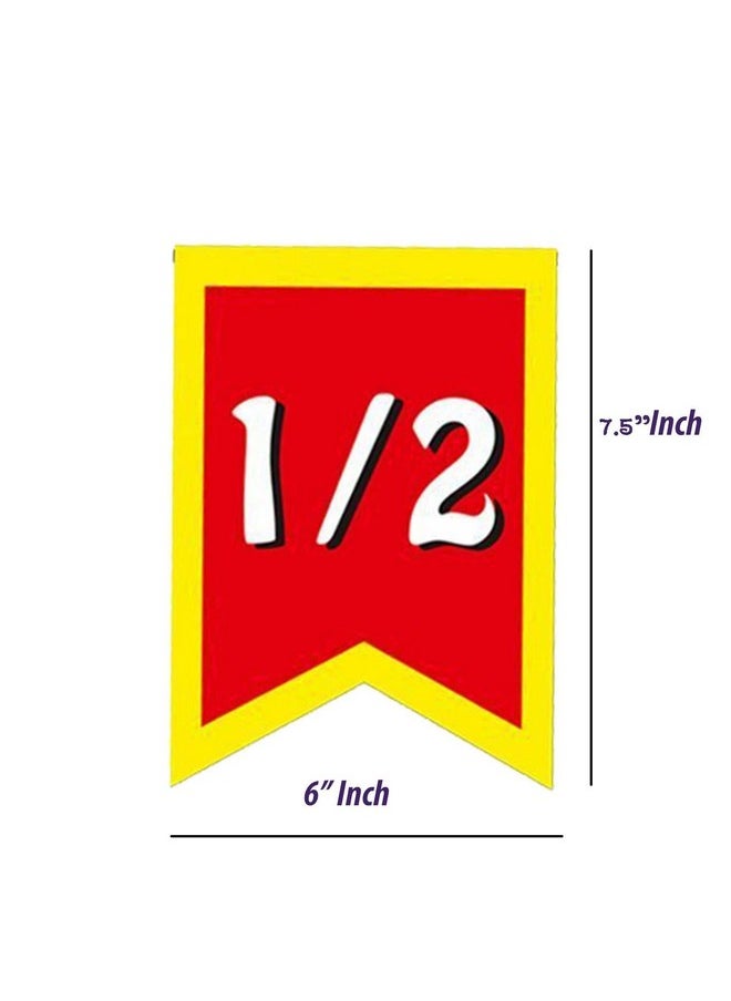 Funcart Funcart It's My 1/2 Birthday Multi Color Banner for Half Birthday Decoration/Half Birthday Decoration/6 Month/Half Way to One  - Image 2