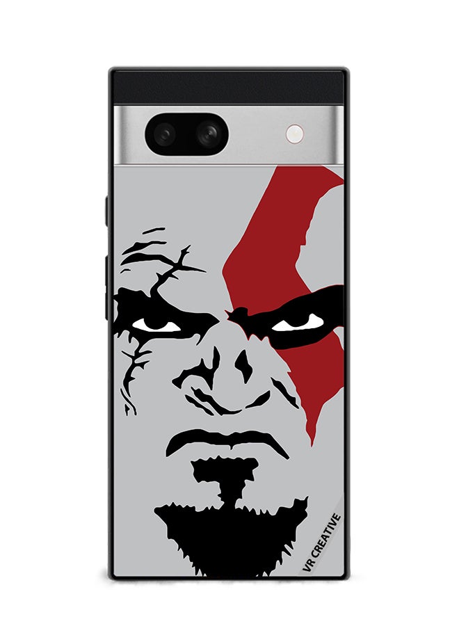 VR CREATIVE Protective Case Cover For Google Pixel 7a Face God Of War Design Multicolour - Image 1
