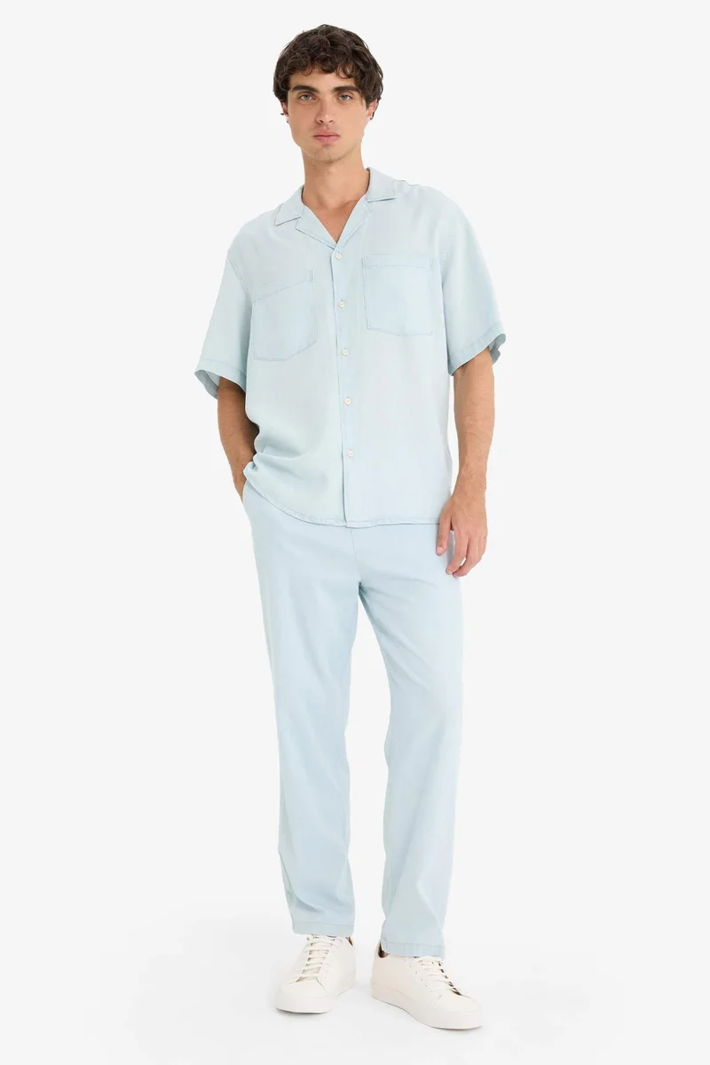 DeFacto Relax Fit Short Sleeve Cotton Shirt