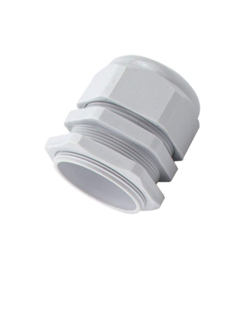 PG Gland White Pack of 5 pcs, Dust Proof Nylon Cable Gland With Locknut Ideal For Junction/connection Boxes Electrical Power, Tele & Data Cables, Instrumentation Control (PG-32) - Image 1