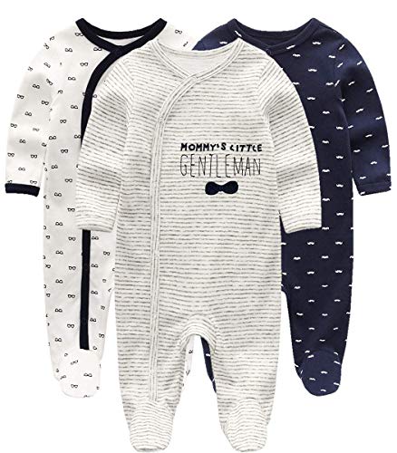 Kiddiezoom Baby and Toddler Boys'Snug Fit Footed Cotton One-Piece Romper Jumpsuit - Image 1
