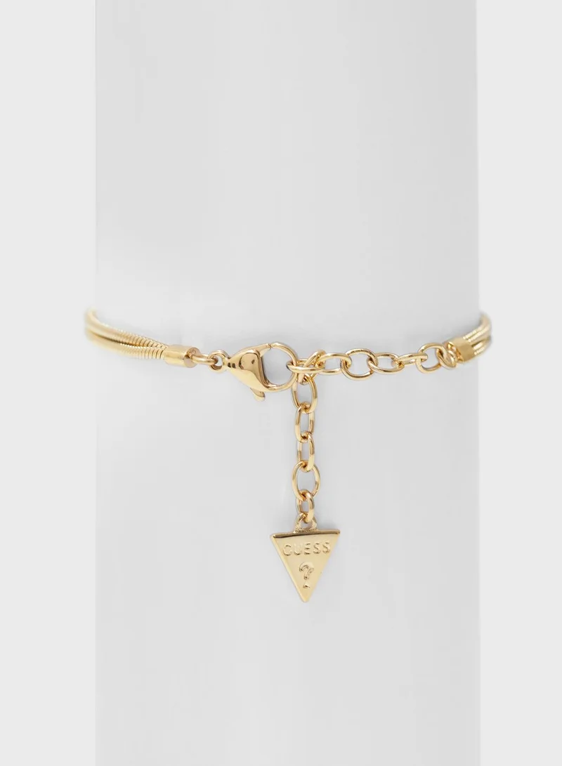 GUESS Mid Coil & Crystals Double Bracelet
