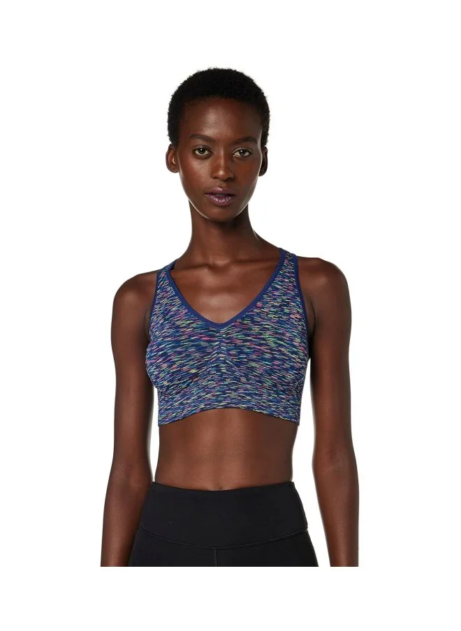 هينز Hanes Womens Get Cosy Racerback Bra in the Navy Space Dye Large
