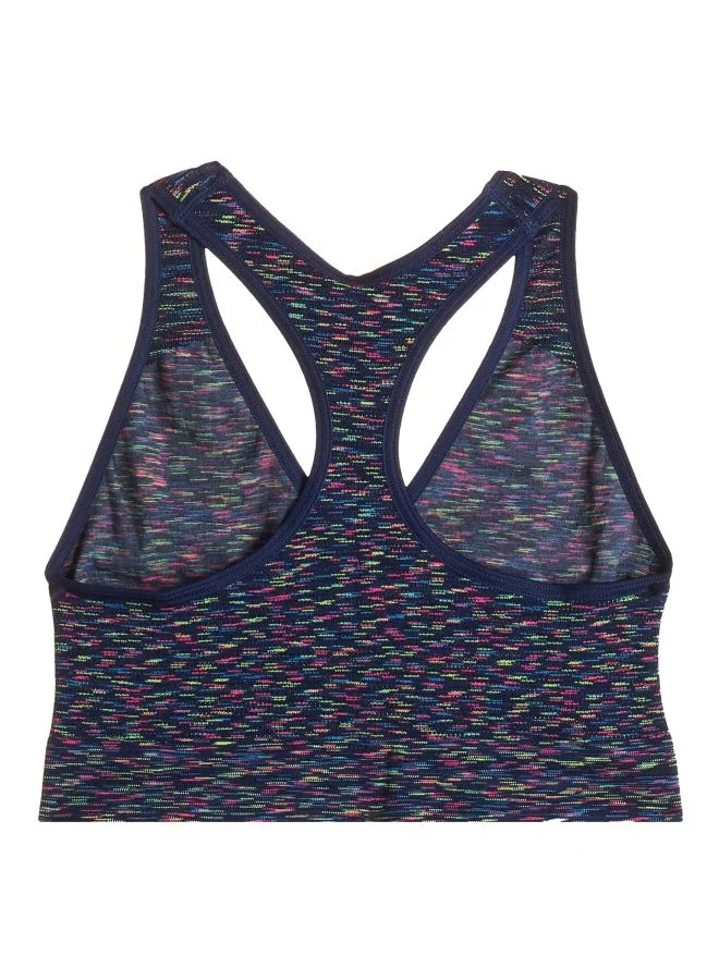 Hanes Hanes Womens Get Cosy Racerback Bra in the Navy Space Dye Large
