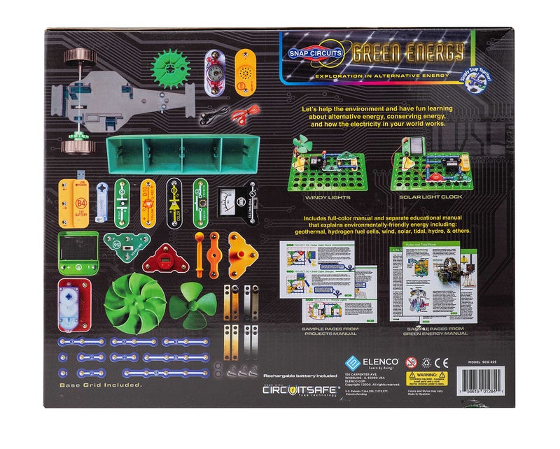 Snap Circuits Green Energy Electronics Exploration Kit | Over 125 Exciting STEM Projects | Full Color Project Manual | 45+ Snap Circuits Parts | STEM Educational Toys for Kids 8+ - Image 2