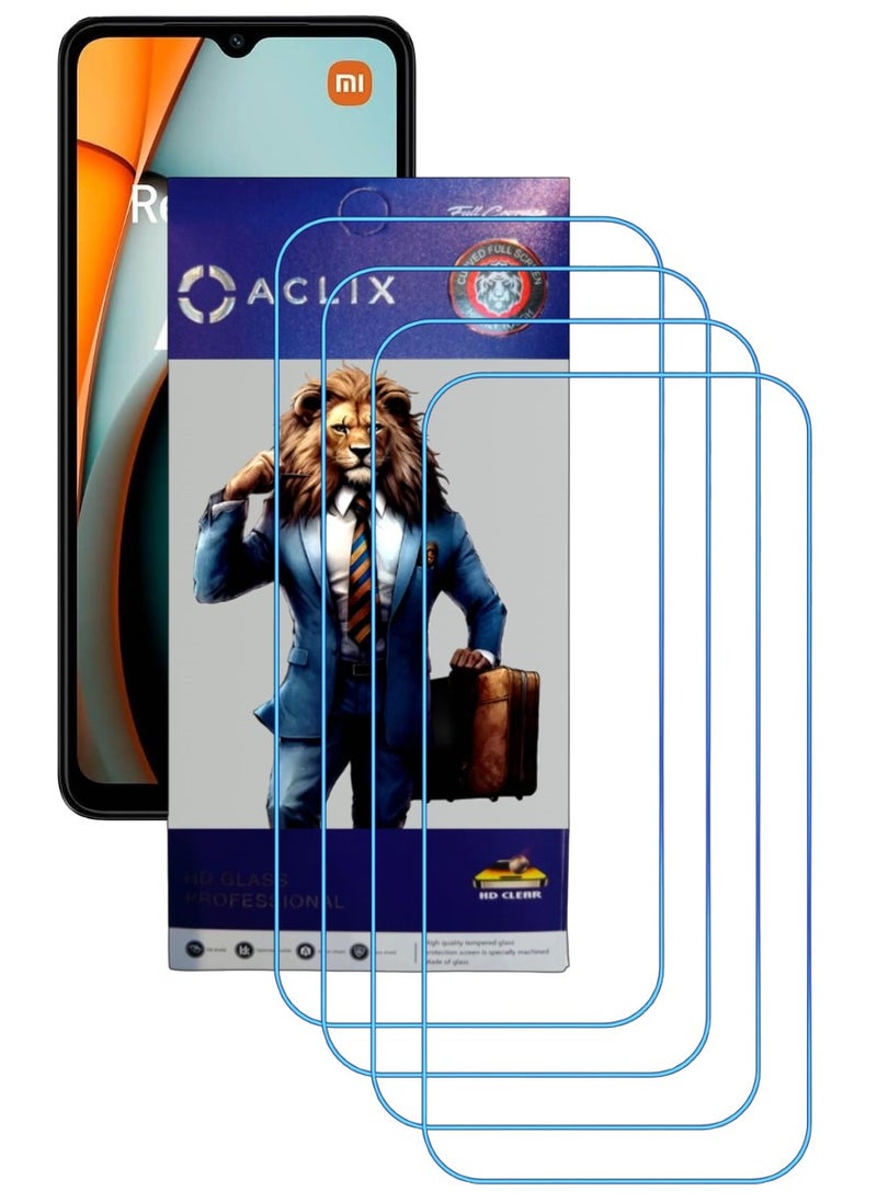 ACLIX 4 Pieces Antistatic ESD Dustproof Premium Quality High Definition Clear Tempered Glass Screen Protector Designed For Xiaomi Redmi A3 - Image 1