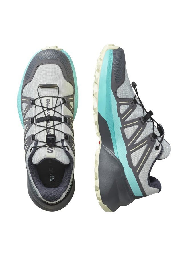 Salomon Women's Speedcross Peak Hiking Shoe, Icicle Castlerock Aruba Blue, 36 EU - Image 5