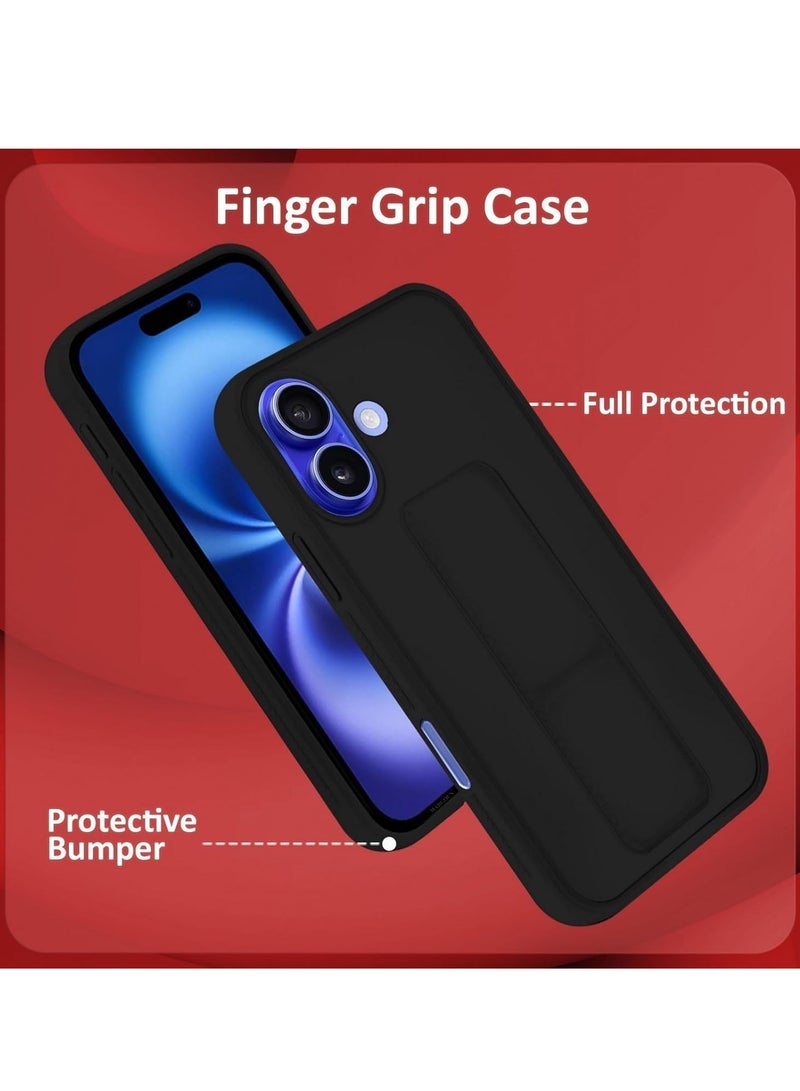 new iPhone 16 Plus Purple Magnetic Car Mount Kickstand Case – Premium Silicone Multi-Stand with Hand Strap Grip - Image 2