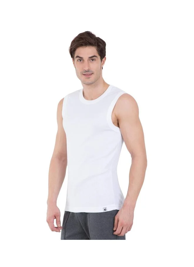 JOCKEY Jockey 9930 Men Super Combed Cotton Rib Solid Round Neck Muscle Vest