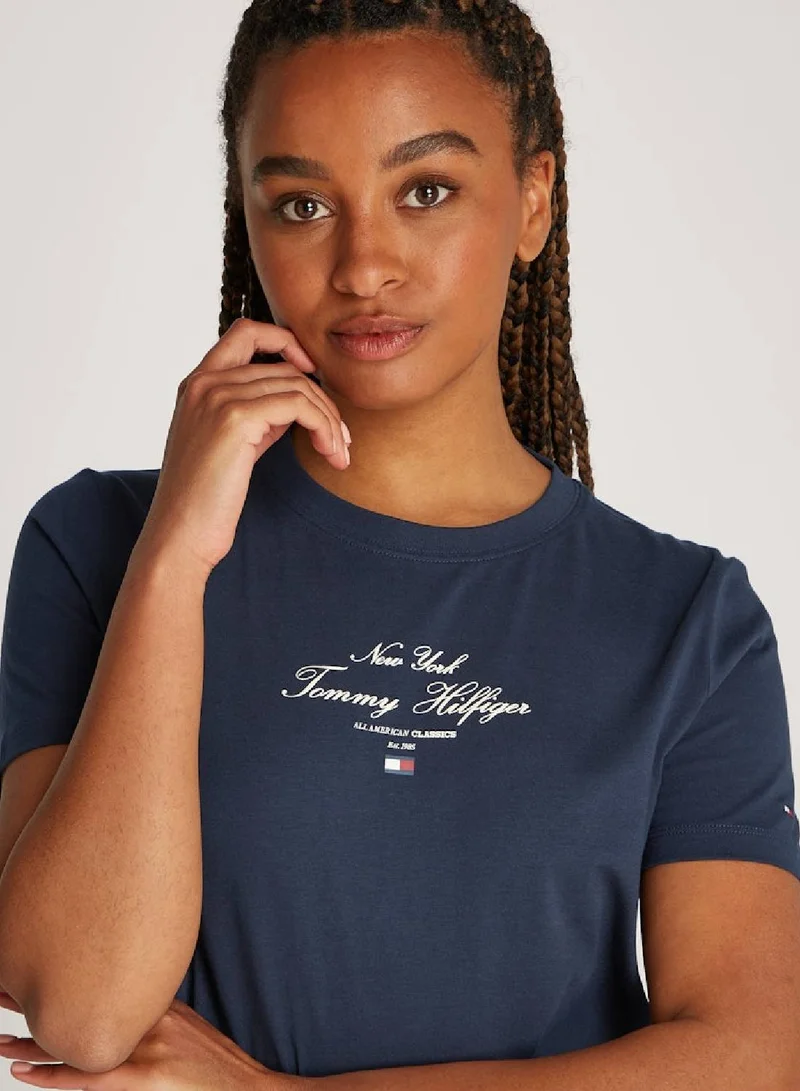 تومي هيلفيغر تيشيرت بقصة عادية