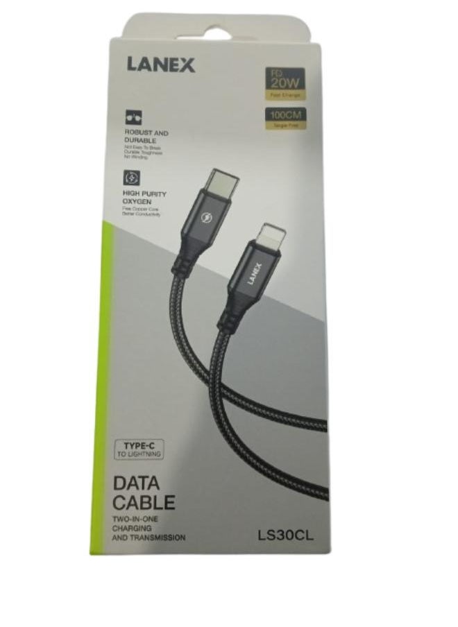 LANEX - 20W Type C to iPhone Charger Cable 1m - Image 1