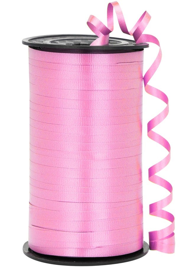OMISELIO Pink Ribbon, 500 Yard Crimped Pink Curling Ribbon, Curling Ribbon for Gift Wrapping, Curly Ribbon, Balloon String, Balloon Ribbon, Gift Ribbon for Baby Shower, Wedding, Birthday - Image 1
