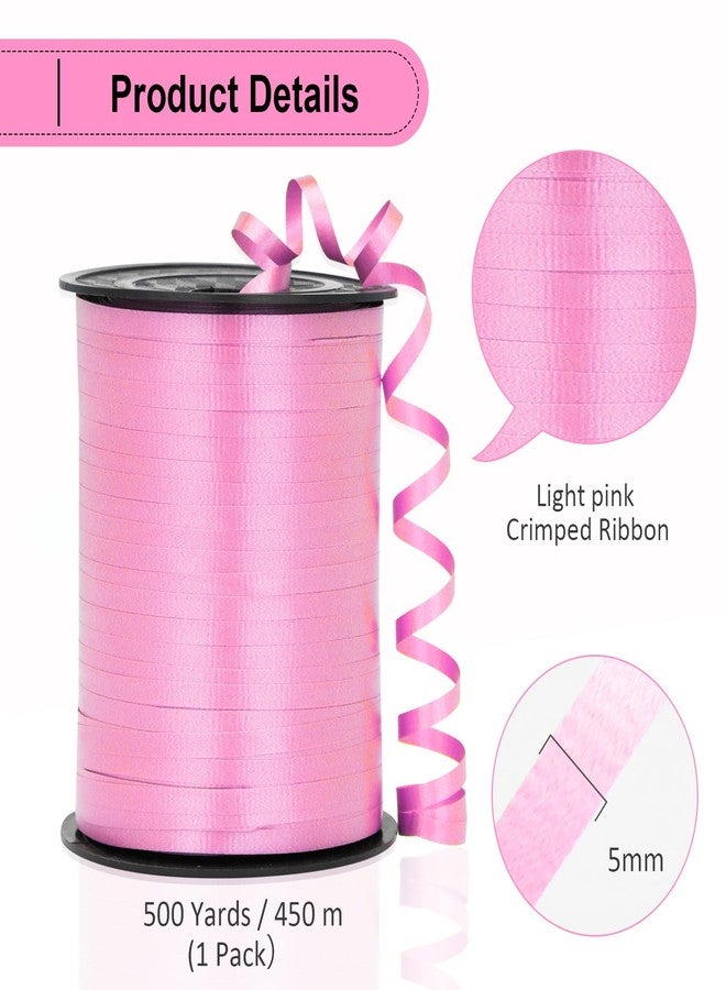 OMISELIO Pink Ribbon, 500 Yard Crimped Pink Curling Ribbon, Curling Ribbon for Gift Wrapping, Curly Ribbon, Balloon String, Balloon Ribbon, Gift Ribbon for Baby Shower, Wedding, Birthday - Image 5