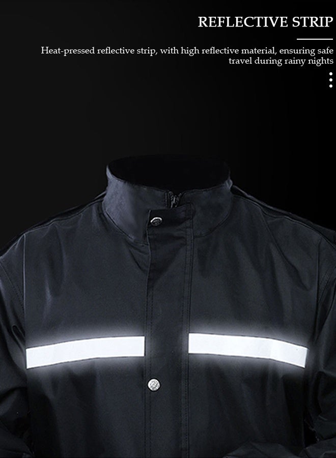 DUNISO Rain Suit Jacket & Trouser Suit Raincoat Hooded Rain Poncho Lightweight Emergency Jacket for Men & Women Outdoor All-Sport Waterproof Breathable Anti-storm - Image 3