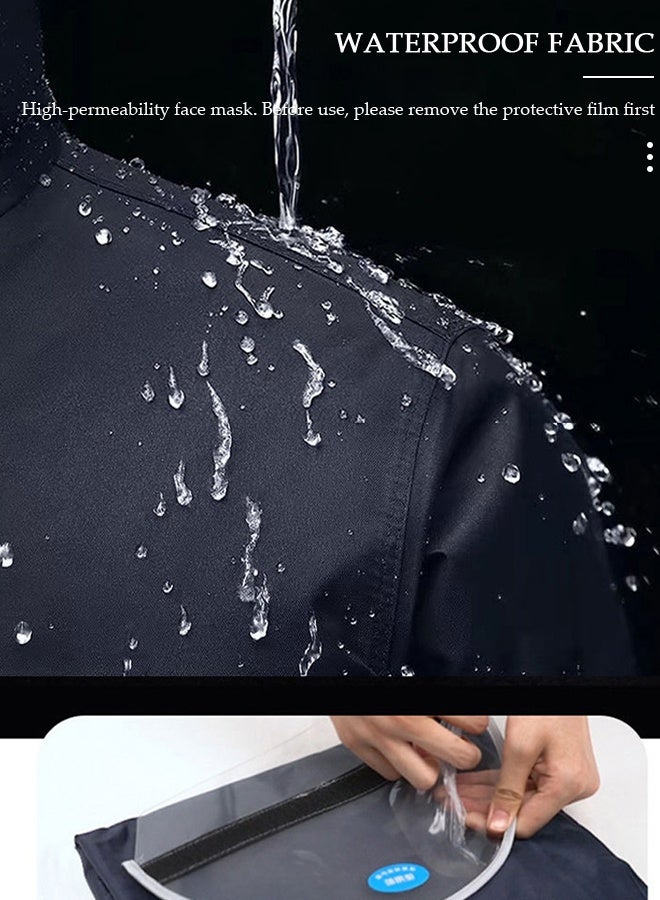Rain Suit Jacket & Trouser Suit Raincoat Hooded Rain Poncho Lightweight Emergency Jacket for Men & Women Outdoor All-Sport Waterproof Breathable Anti-storm image 5