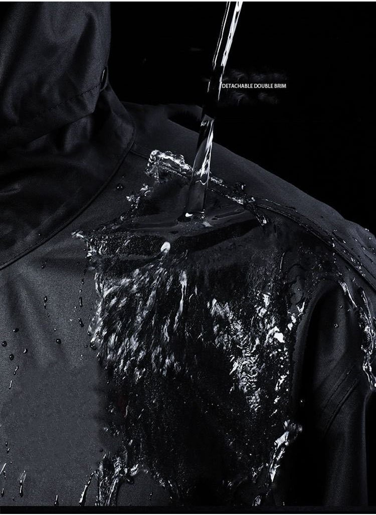 DUNISO - Rain Suit Jacket & Trouser Suit Raincoat Hooded Rain Poncho Lightweight Emergency Jacket for Men & Women Outdoor All-Sport Waterproof Breathable Anti-storm - Image 1
