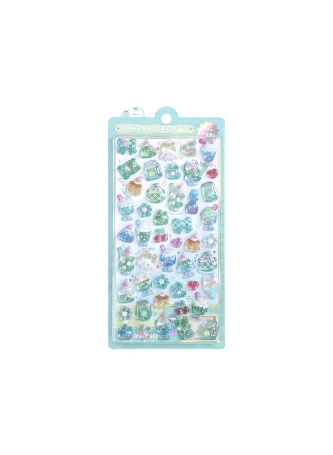 Flash Hot Shimmer Stickers 3d Relief Stickers Solid Children's Cartoon Animal Crystal Phone Case Decorations - Image 1