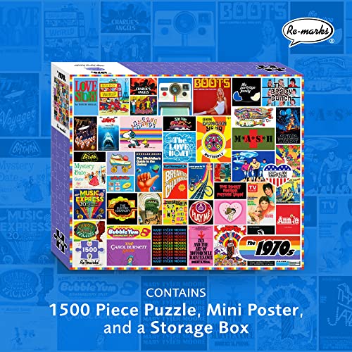Re-Marks Remarks 1970s Pop Culture Puzzle 1500 Pieces for All Ages - Image 5