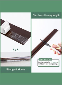 HomarKet Door Draft Stopper, Under Door Draft Blocker , Adjustable Adhesive Rubber Door Seal Waterproof Soundproof for Interior Exterior Doors Guard Against Drafts Dust Noise Animals (90x4 cm,Brown)  - Image 4