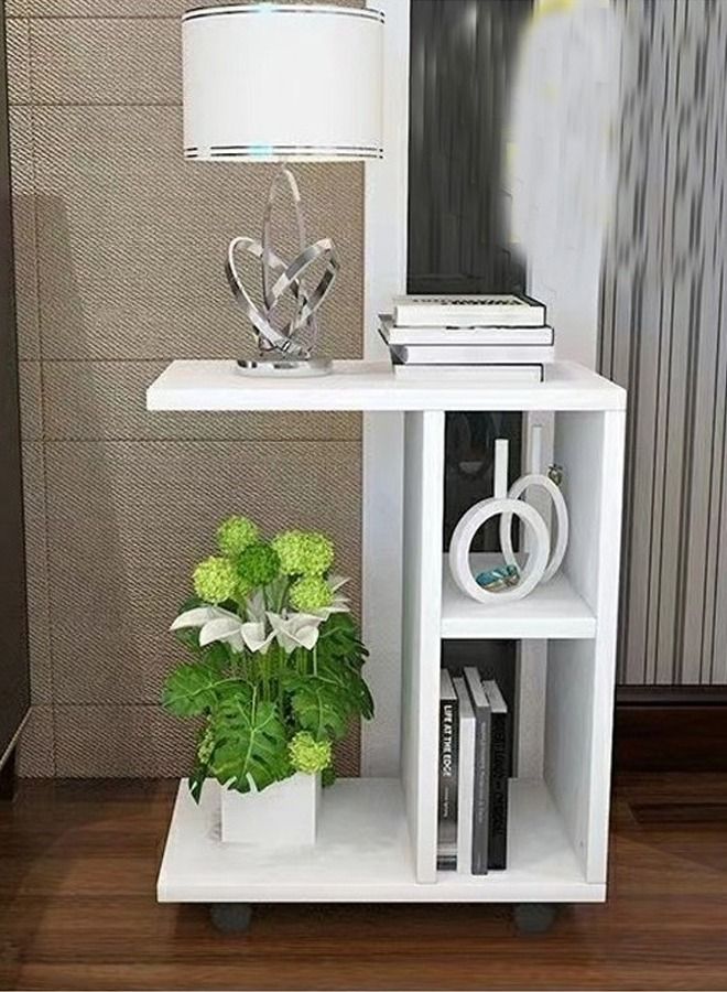 fashionhome خزانة طاولة تخزين صغيرة وحديثة وبسيطة - Image 1