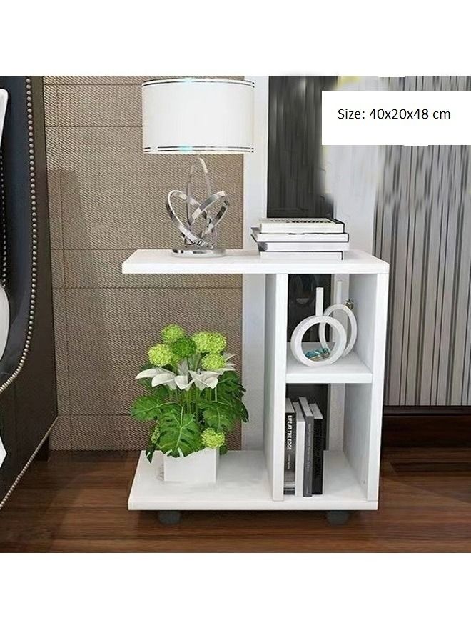 fashionhome خزانة طاولة تخزين صغيرة وحديثة وبسيطة - Image 3