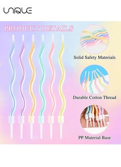 12 Pcs Spiral Cake Candles - Rainbow Birthday Candles with Holders Twisty Metallic Candles for Cake Party Decorations for Birthday Wedding - pzsku/Z19390F54CD96A5F54DD3Z/45/_/1734418776/f6d67671-38f6-4ea9-9c6d-4815f10886f3