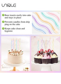 12 Pcs Spiral Cake Candles - Rainbow Birthday Candles with Holders Twisty Metallic Candles for Cake Party Decorations for Birthday Wedding - pzsku/Z19390F54CD96A5F54DD3Z/45/_/1734418806/6592f204-5188-4bc7-a548-71e065d4b6a5