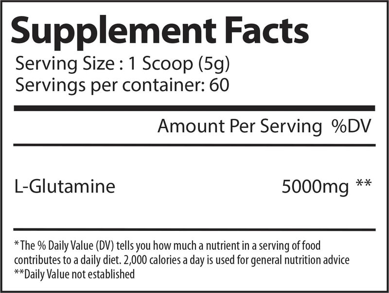 ALPHA SUPPS Pure LGlutamine Powder  Unflavored Amino Acid Glutamine Nutritional Supplement for Muscle Recovery Gut  Immune Support  60 Servings  300 Grams - Image 5